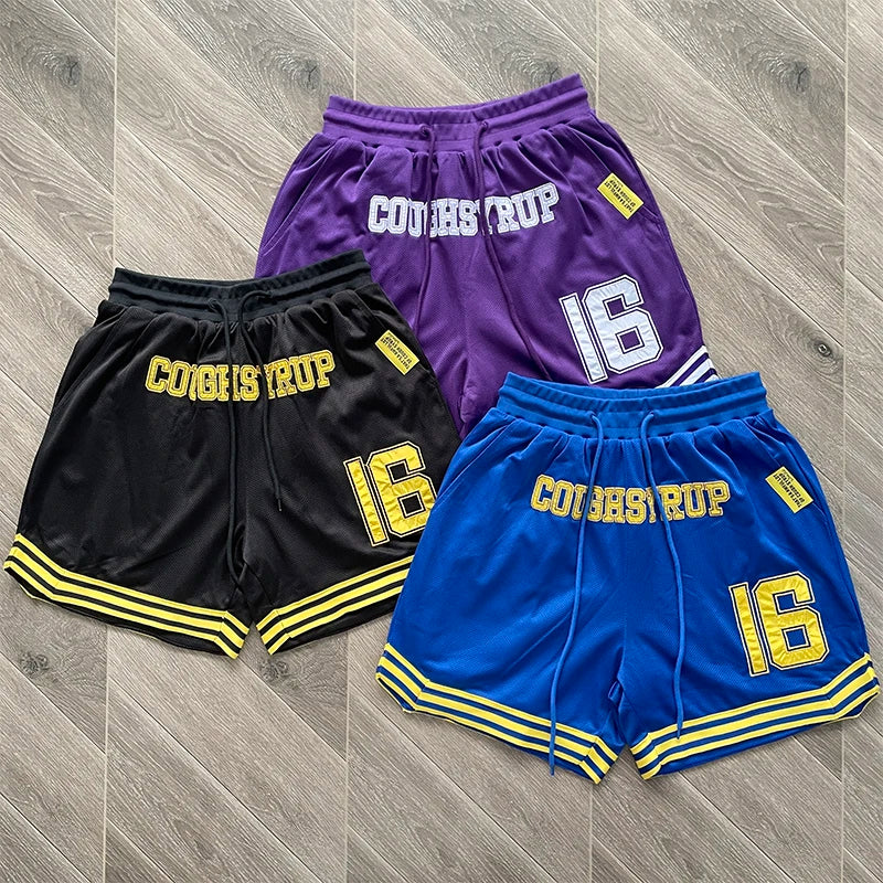 Embroidered Casual Shorts That's A Awful Lot Of Cough Syrup Personality American Trend