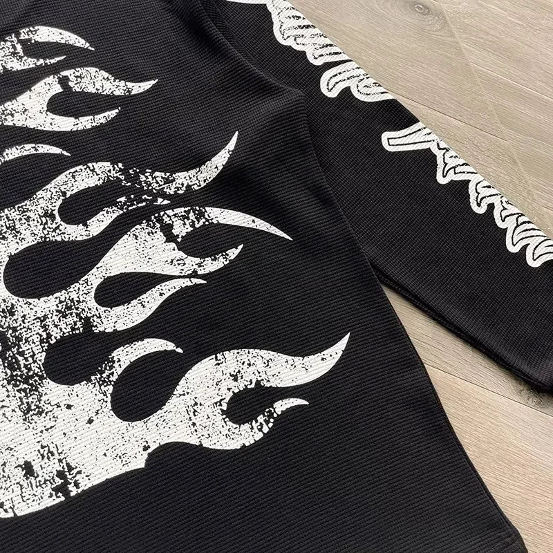 HS Overwinning Thermisch Europa En De Verenigde Staten Grote Logo Heren En Dames Lange Mouwen T-Shirt