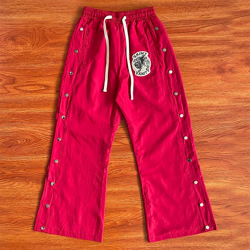 SAINT VANITY Thorn breasted nail sports style casual trousers