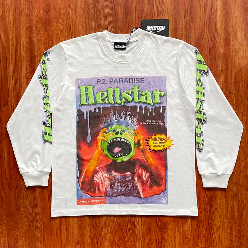 HS  Spoof kids high street casual long sleeve T-shirt