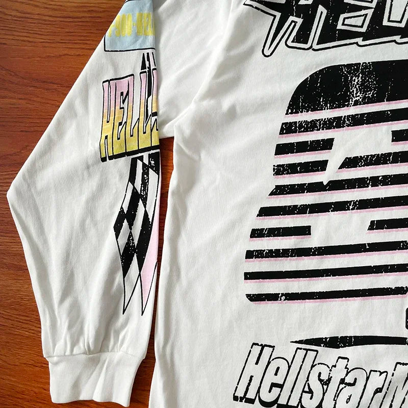 HS  Brain Racer Long Sleeve Men's and women's long-sleeved cotton T-shirts