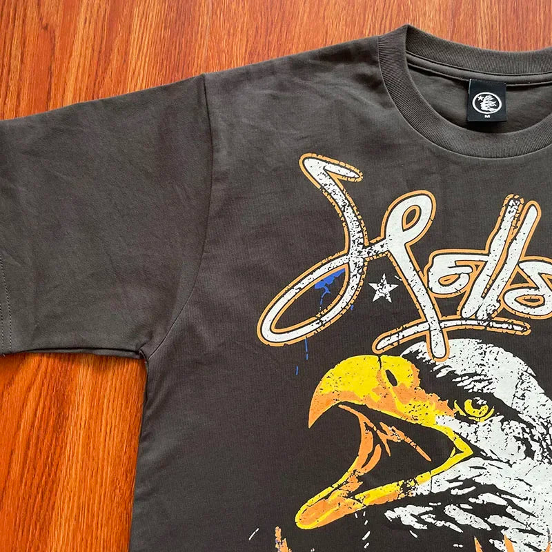 HS Wings Of Fire Eagle European and American short-sleeved T-shirts