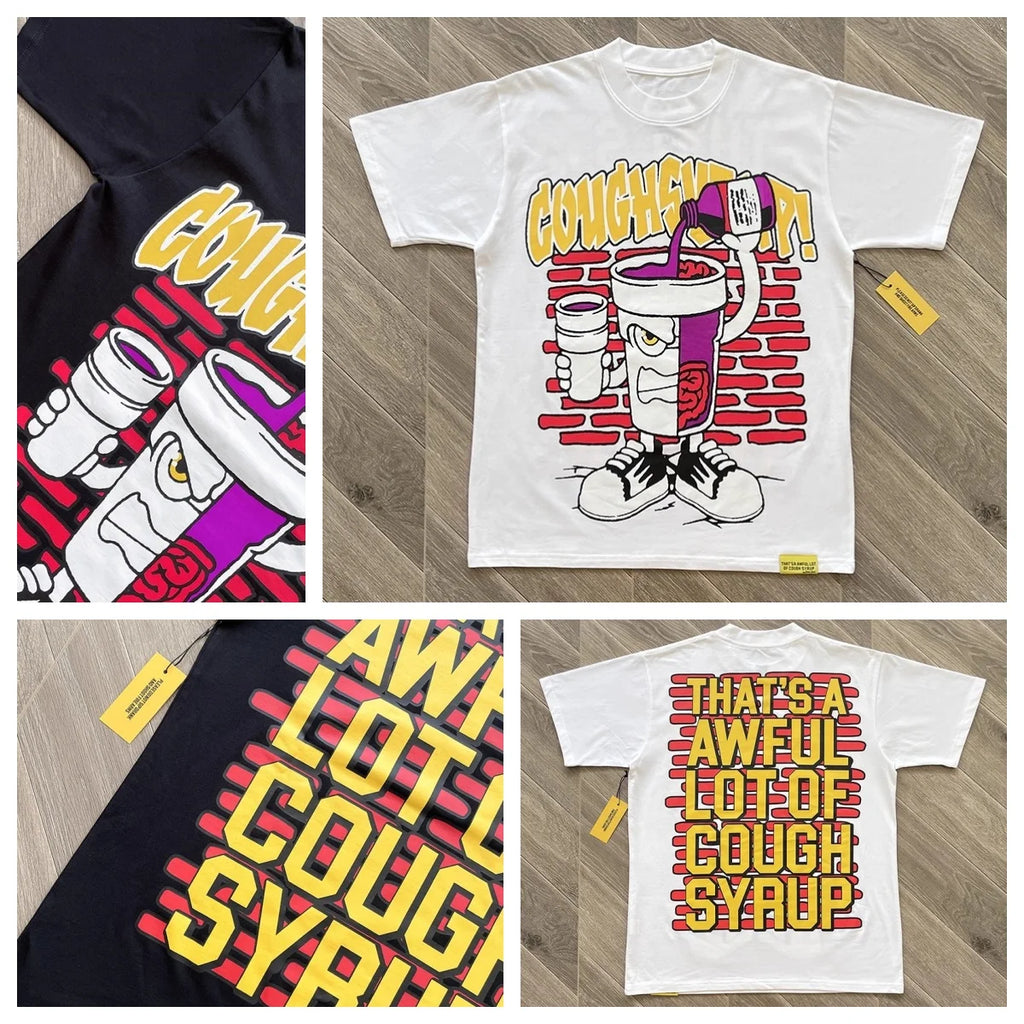 A Lot Of Letter Spoofing Collection Casual Short Sleeve T-Shirt