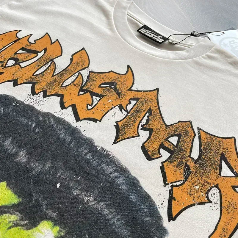 HS Frankenkid Green Boy head print cotton short-sleeved T-shirt