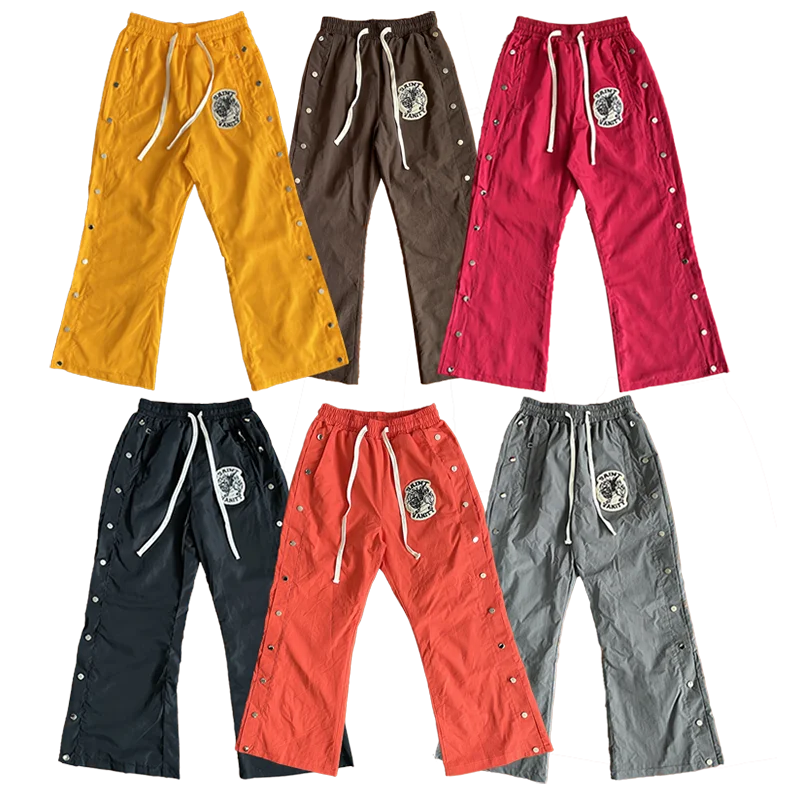 SAINT VANITY Thorn breasted nail sports style casual trousers