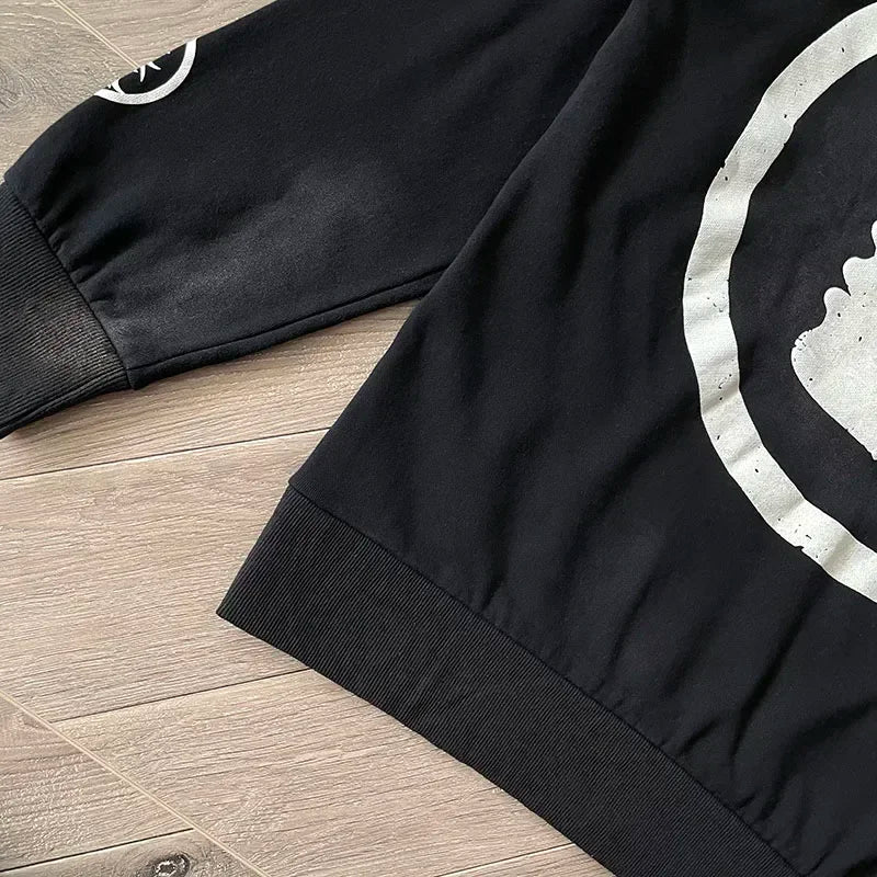 HS Uniform Big logo wash water heavy industry hoodie