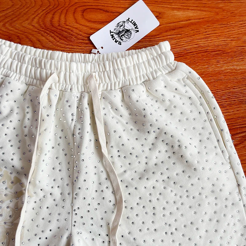 SAINT VANITY Washing water hot diamond casual sports shorts