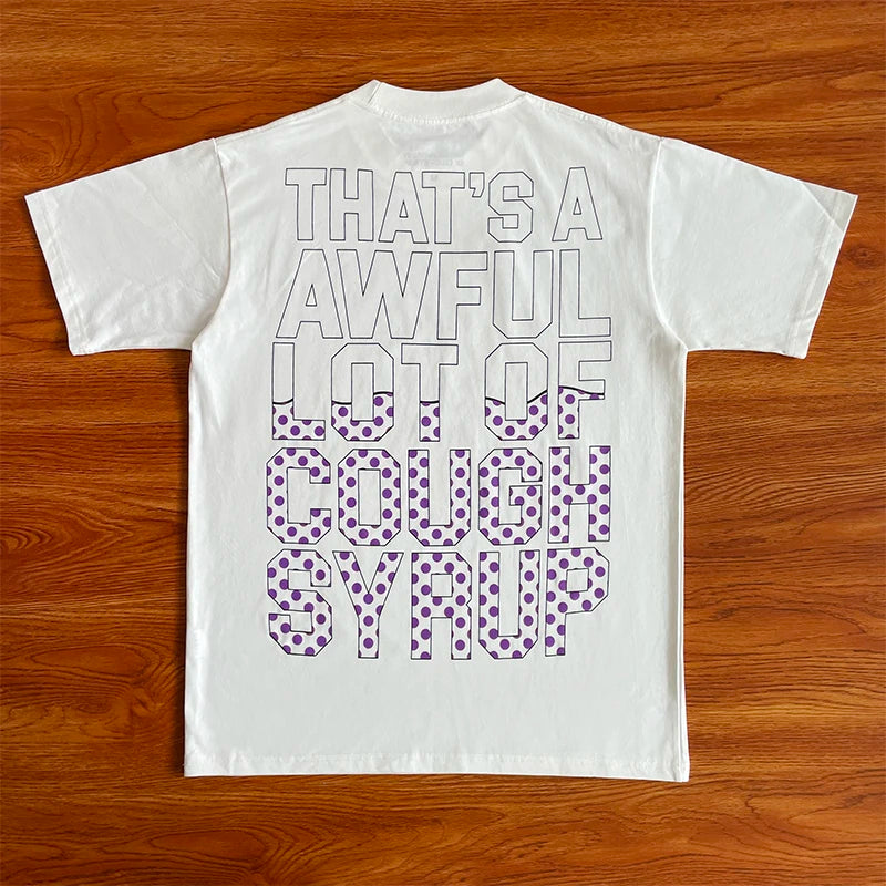 That's A Awful Lot of Cough Syrup Bottle Printed Cotton Short Sleeve T-Shirt