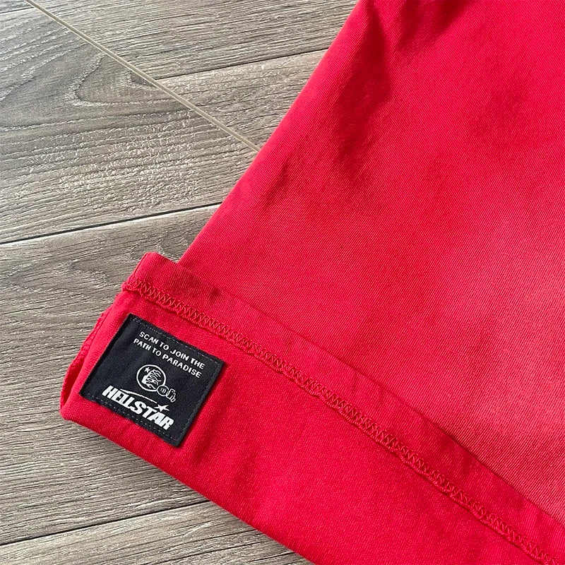 HS Box Logo Tee Cotton wash casual short-sleeved T-shirt