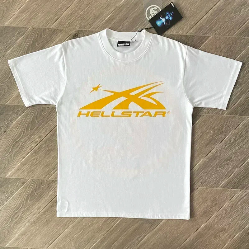 HS Gel Sport Logo T-shirt voor heren en dames katoen met korte mouwen Europa