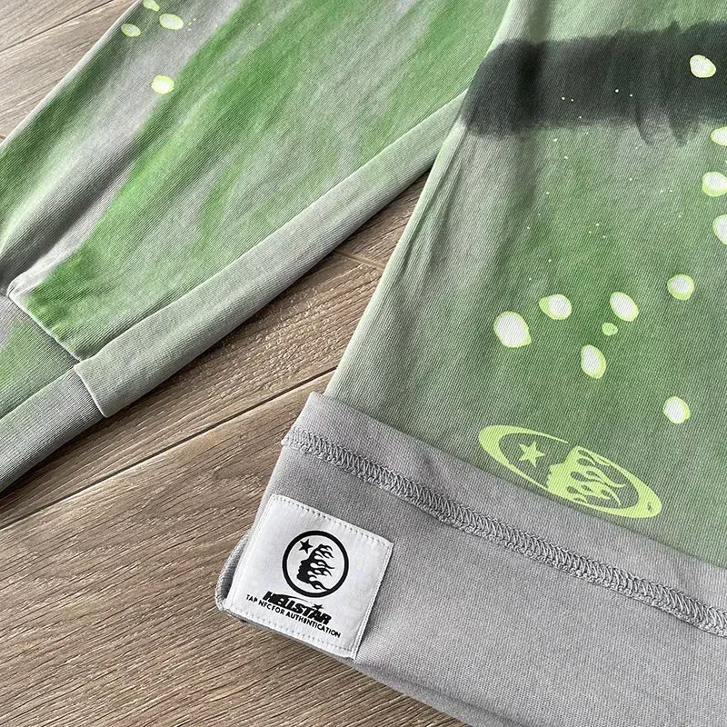 HS Moto Cross Long Sleeve Tie dye casual long sleeve T-shirt