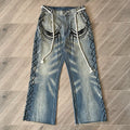 STUDIOS Heavy-Crafted Washed and Distressed American Vintage High-Street Relaxed Fit Jeans