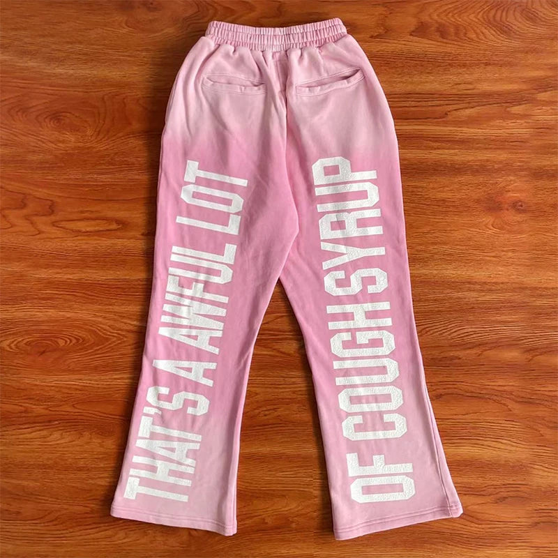 That's A Awful Lot of Cough Syrup Loose wide-leg pants