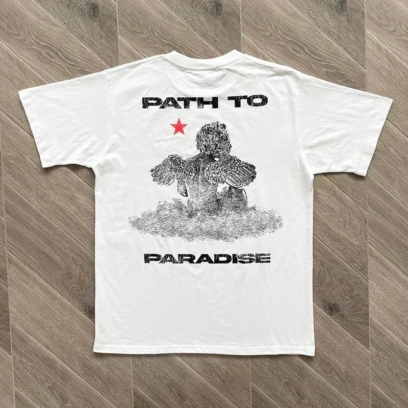 HS Path to Paradise Tee Angel short-sleeved T-shirt European and American fashion