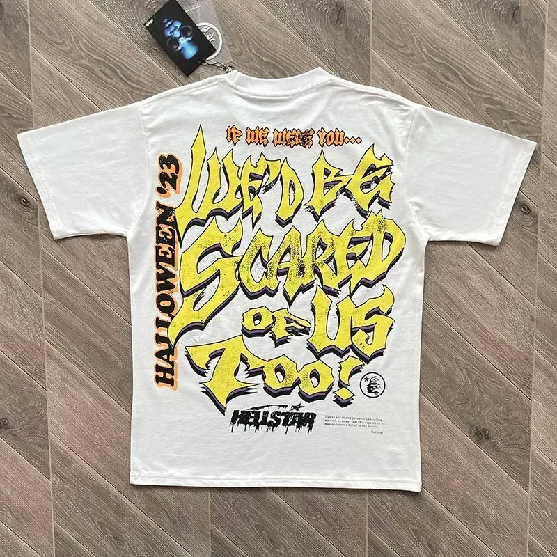 HS Frankenkid Green Boy head print cotton short-sleeved T-shirt