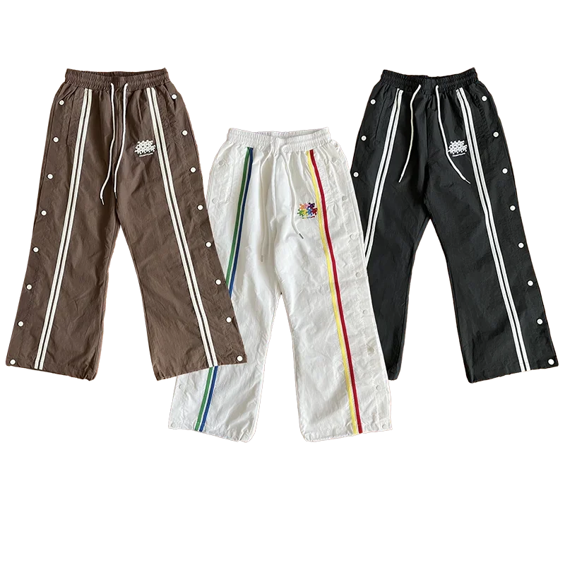 Project Capri Emergency Embroidered European style breasted casual pants