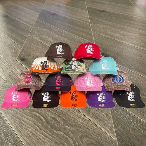 HS  fitted hat diamond embroidered logo men and women casual sports baseball hats