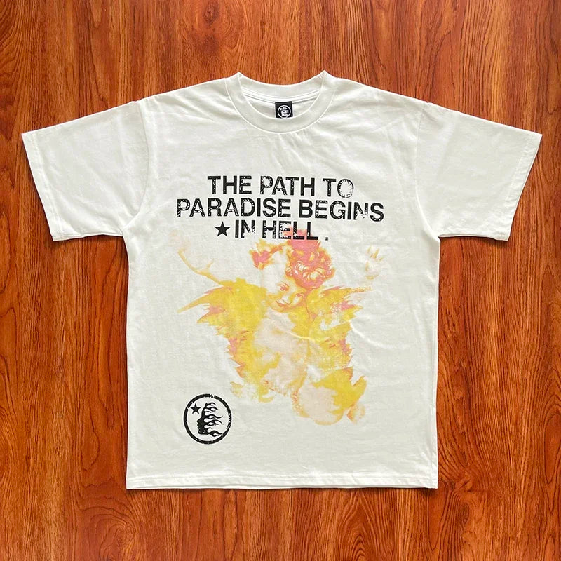 HS Uv Angel Tee Puur Katoenen T-Shirts Met Korte Mouwen Voor Mannen En Vrouwen