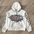 HS Flame Glitter Zip-Up Glitter fleece hoodie