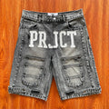 Project Capri Emergency jeans Embroidered casual denim shorts
