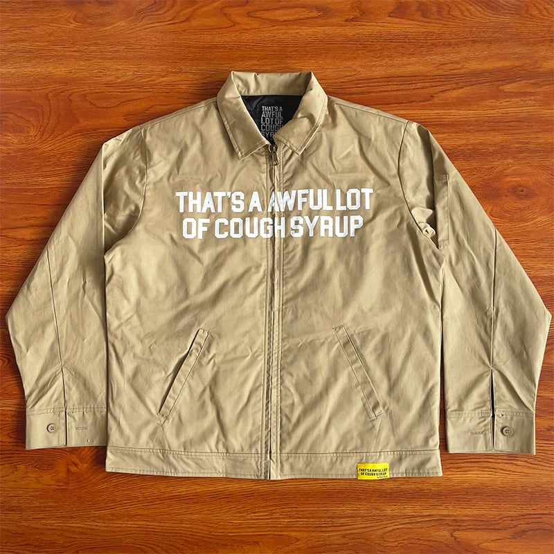 That's A Awful Lot of Cough Syrup Letter-print casual jacket jacket
