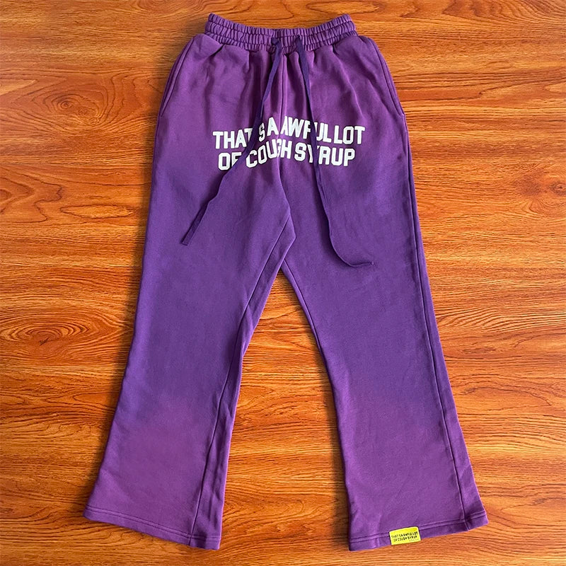 That's A Awful Lot of Cough Syrup Loose wide-leg pants