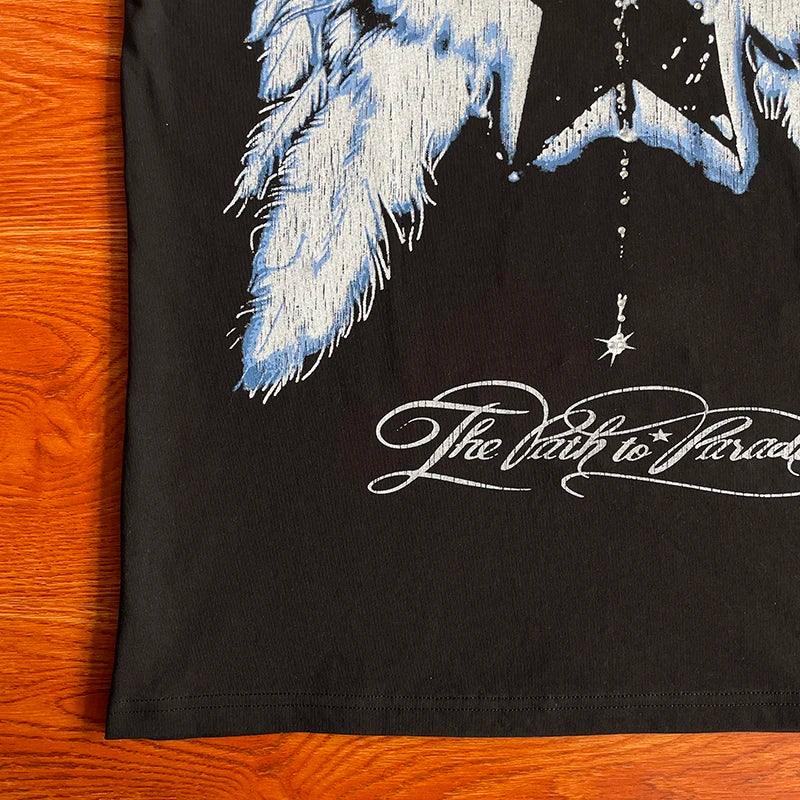 HS  Wings of Liberty printed short-sleeved T-shirt