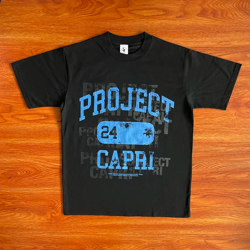 Project Capri Emergency Men's and women's cotton short-sleeved T-shirts