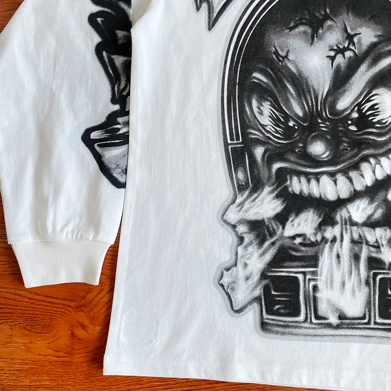 HS Airbrushed casual long sleeve T-shirt for men and women