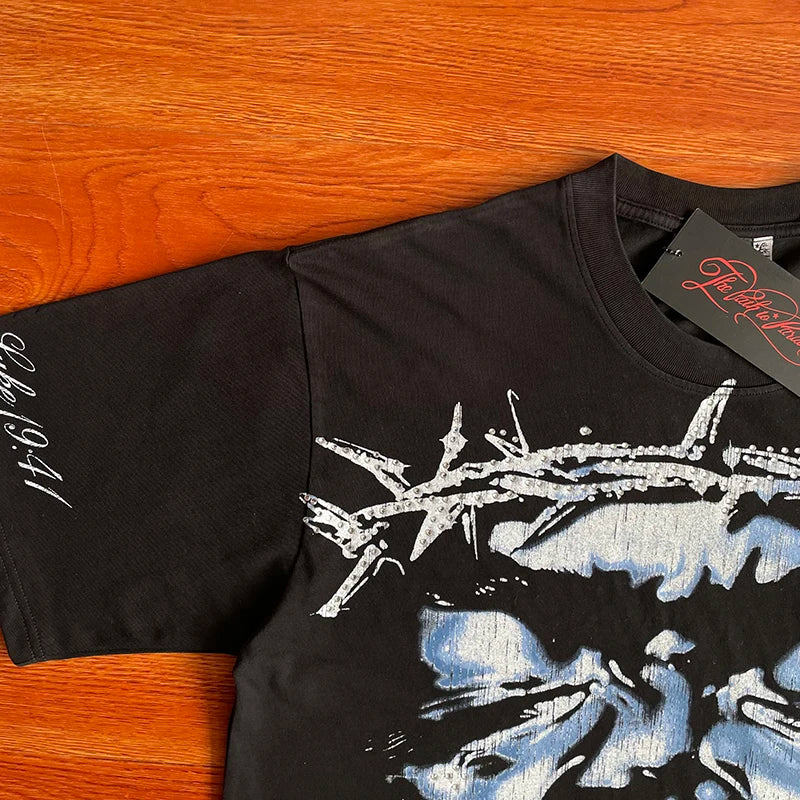 HS  Wings of Liberty printed short-sleeved T-shirt