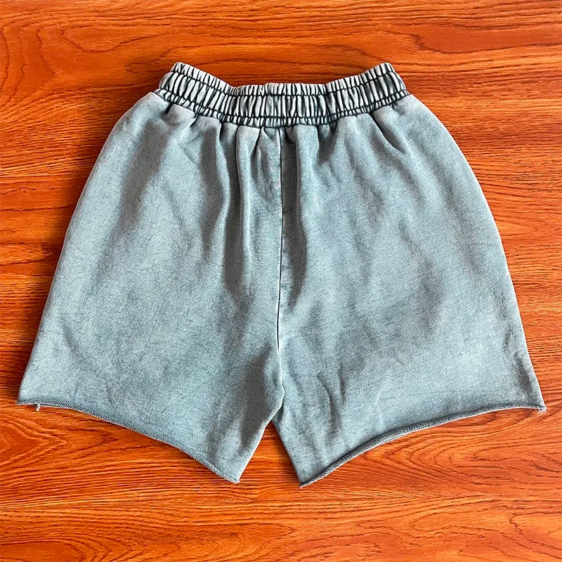 Same SAINT VANITY ins wash and do old rivets casual sports shorts