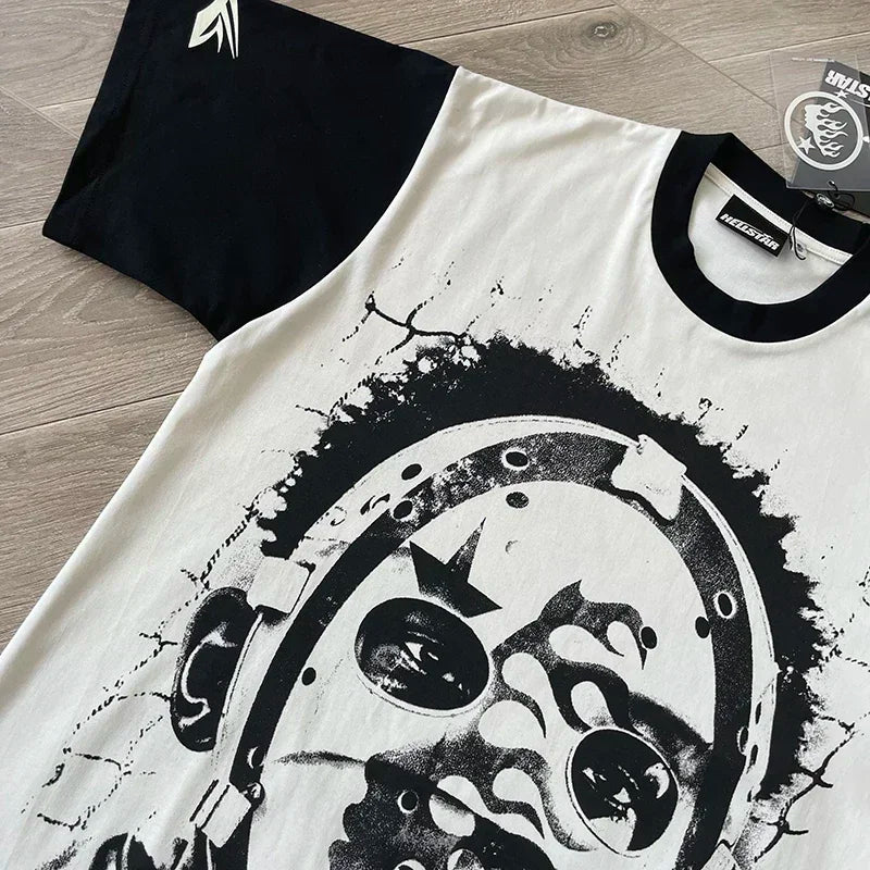 HS 777 Path 2 Paradise Tee Portrait patchwork short-sleeved T-shirts for men and women