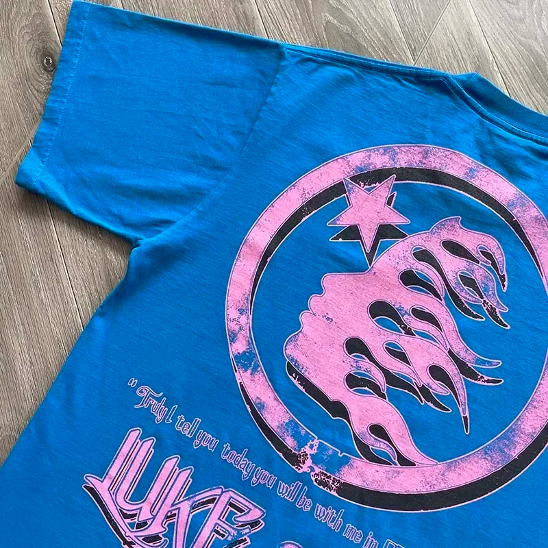 HS  Resurrection T-shirt Trend big logo men's and women's short sleeve T-shirts