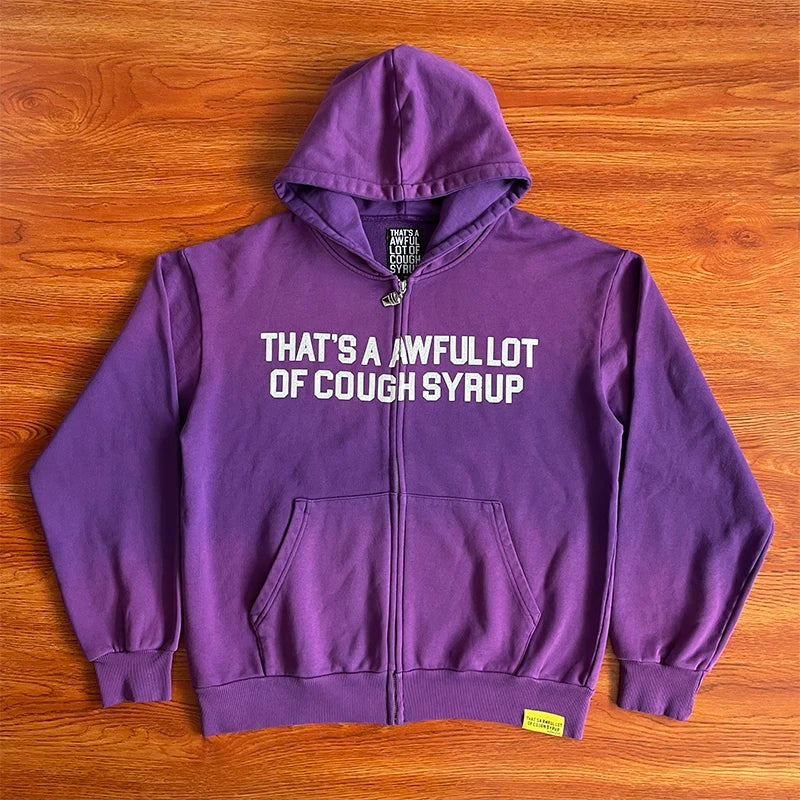 That's A Awful Lot of Cough Syrup Alphabet print casual sweater
