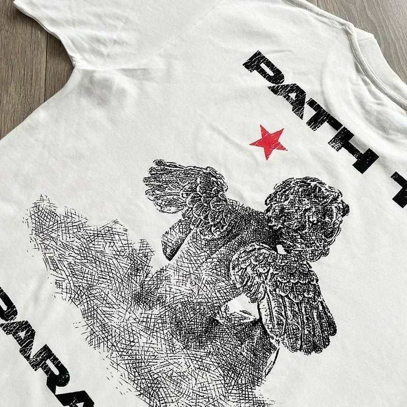 HS Path to Paradise Tee Angel short-sleeved T-shirt European and American fashion
