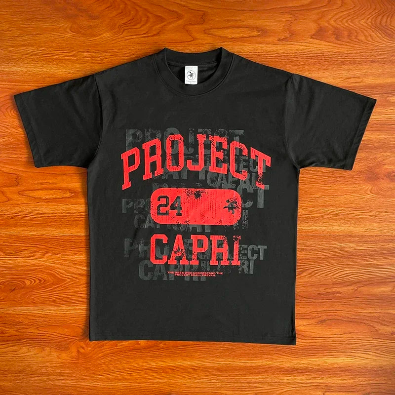 Project Capri Emergency Men's and women's cotton short-sleeved T-shirts