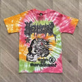 HS Heren En Dames Tie-Dye T-Shirt Met Korte Mouwen En Dezelfde Schedel