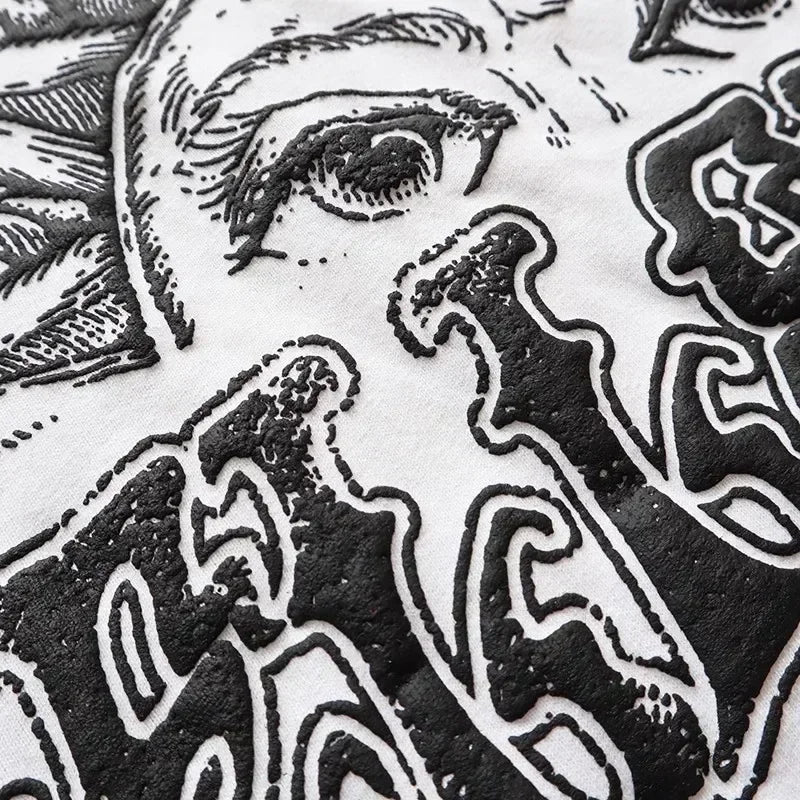 HS Dancing Stars Tee Rotating Alphabet Bear men's and women's short-sleeved T-shirts