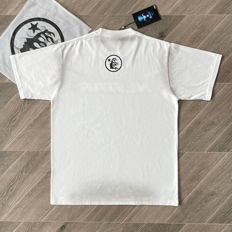 HS Box Logo Cotton wash casual short-sleeved T-shirt