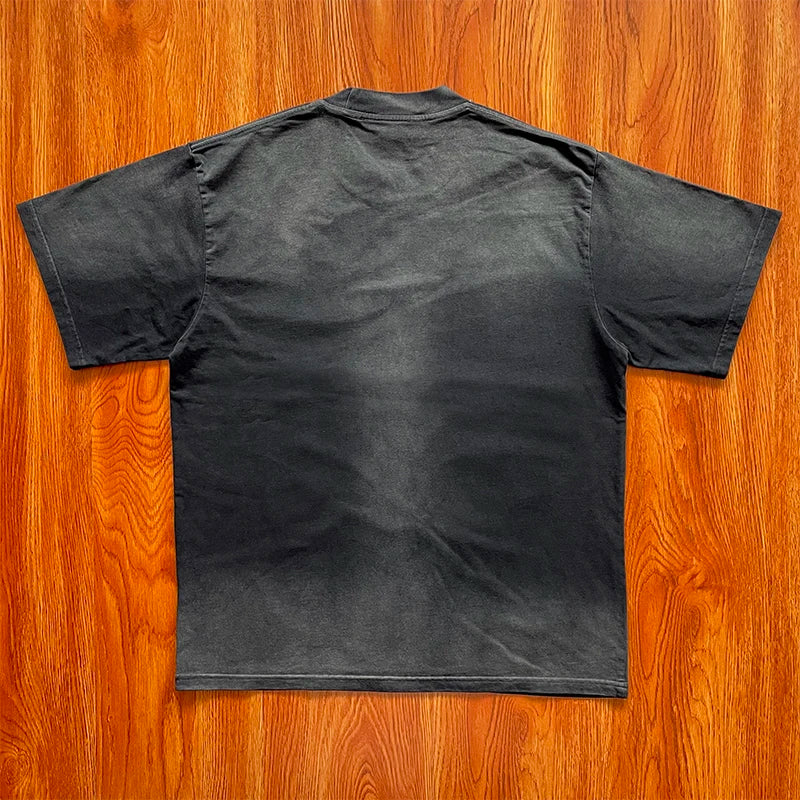 SAINT VANITY Simple letter print casual cotton short-sleeved t-shirt