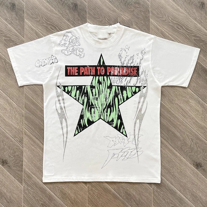 SP5 tee The Path to Paradise cotton short-sleeved t-shirt