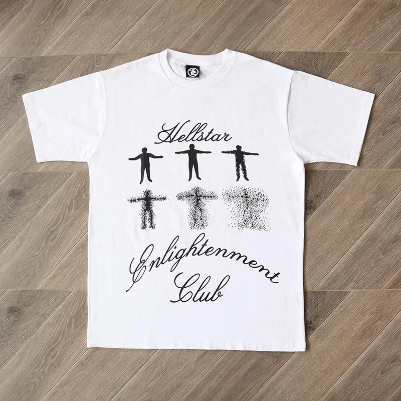 HS Enlightenment Club Tee Upcycled cotton fabrics Upcycled cotton fabrics Clear prints do not fade