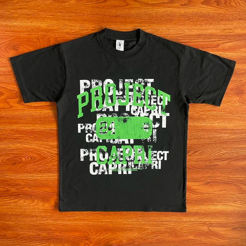 Project Capri Emergency Men's and women's cotton short-sleeved T-shirts