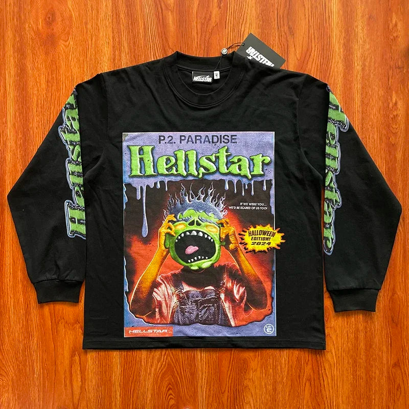 HS  Spoof kids high street casual long sleeve T-shirt