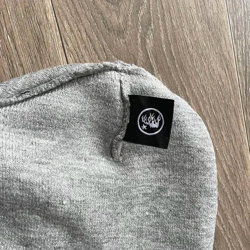 HS logo Sports Flame Beanie Knitted casual wool cold hat