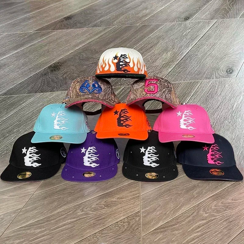 HS  fitted hat diamond embroidered logo men and women casual sports baseball hats