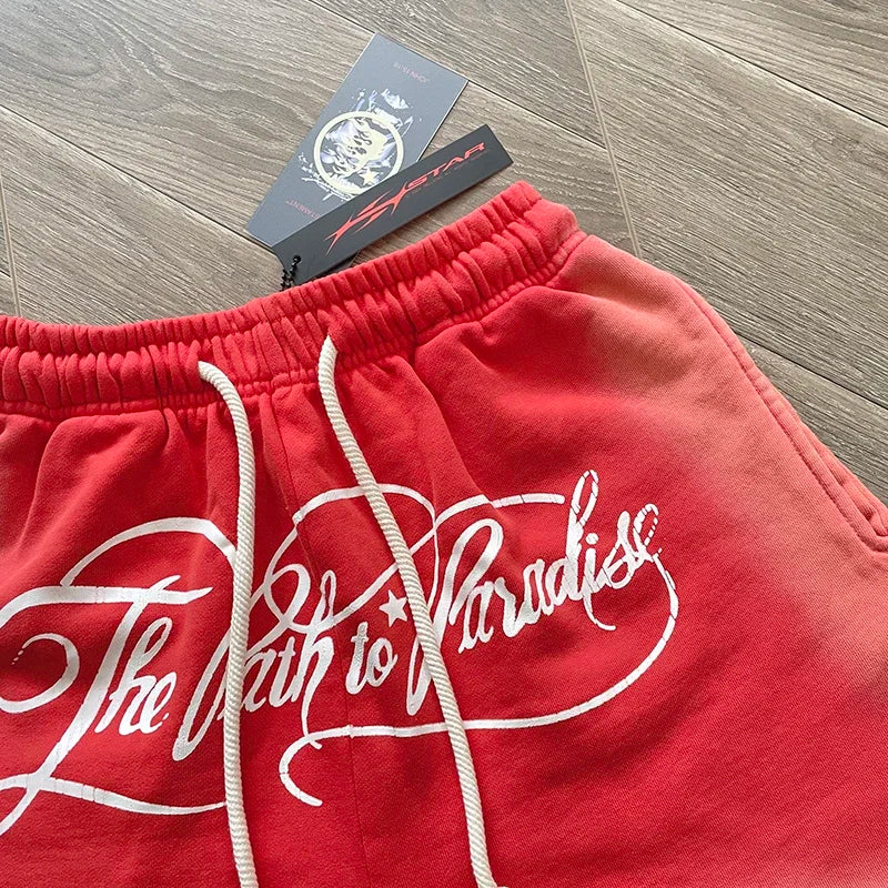 HS Path To Paradise Men's and women's recreational sports wash shorts