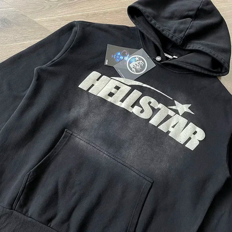 HS Uniform Big logo wash water heavy industry hoodie