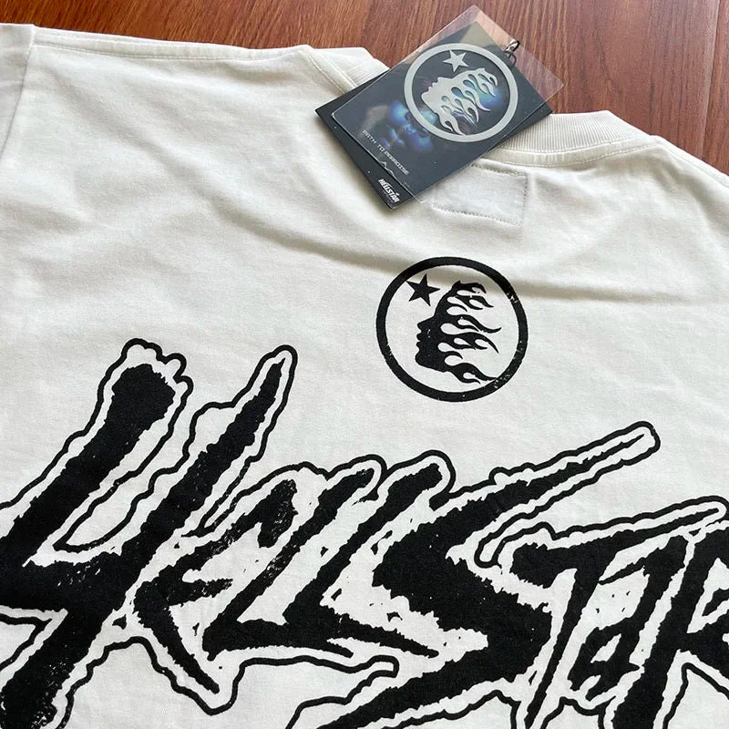 HS recdrds ins same European and American fashion brand cotton long-sleeved T-shirt