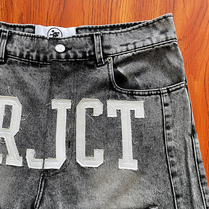 Project Capri Emergency jeans Embroidered casual denim shorts